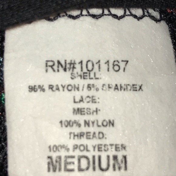 Cha Cha Vente Sheer Floral Embroidered Gathered Back Black Tee Med - Picture 5 of 7